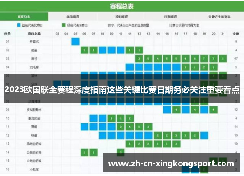 2023欧国联全赛程深度指南这些关键比赛日期务必关注重要看点