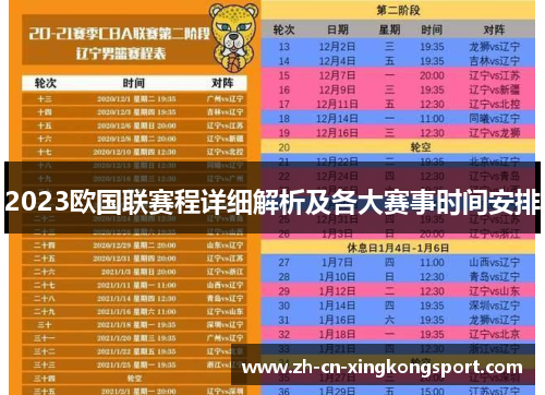 2023欧国联赛程详细解析及各大赛事时间安排
