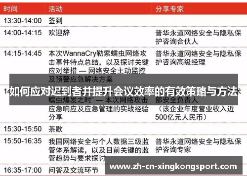 如何应对迟到者并提升会议效率的有效策略与方法